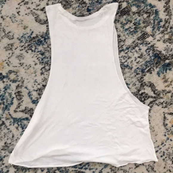 White “sweat shirt” muscle tee - Picture 4 of 5